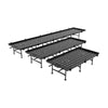 Three black metal folding beds on a white background